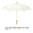 thumbnail image 5 of Handmade Lace Flower Embroidery Parasol Wedding Bride Photography Umbrella Beige L, 5 of 8