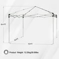 thumbnail image 2 of HomGarden 10 x 10 Ft Pop-Up Canopy Tent Foldable Outdoor Patio Party Tent W/Carry Bag, Gray, 2 of 11