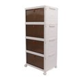 thumbnail image 4 of Contenedores de almacenamiento con tapa Ticfox caja de plástico apilable organizador 4 capas, 4 of 14