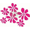 thumbnail image 4 of Hot Pink Girl'S Wall Sticker Flower Decals 9Pc Large Floral Decor Hot Pink, 4 of 4