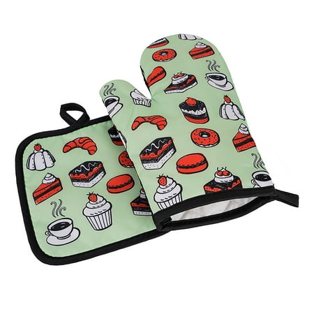 

Sunhillsgrace Oven Mitts Oven Mitts And Pot Holders Sets Heat Resistants Oven Mitts Soft Cotton Lining And Non-Slip Surface Safes For Baking Cooking Bbq