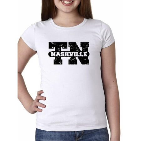 Nashville, Tennessee TN Classic City State Sign Girl's Cotton Youth