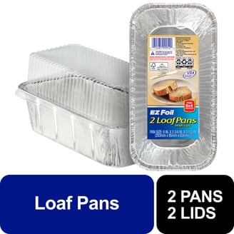 Hefty EZ Foil Mini Loaf Pan, 3x5 inch, Silver, Disposable Aluminum