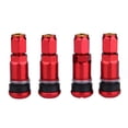 thumbnail image 1 of Vástagos de válvula de neumático sin cámara de coche, 4 Uds., vástagos de válvula de aire de neumático de aluminio (rojo) Ehuebsd Accesorios para autos y motos, 1 of 6