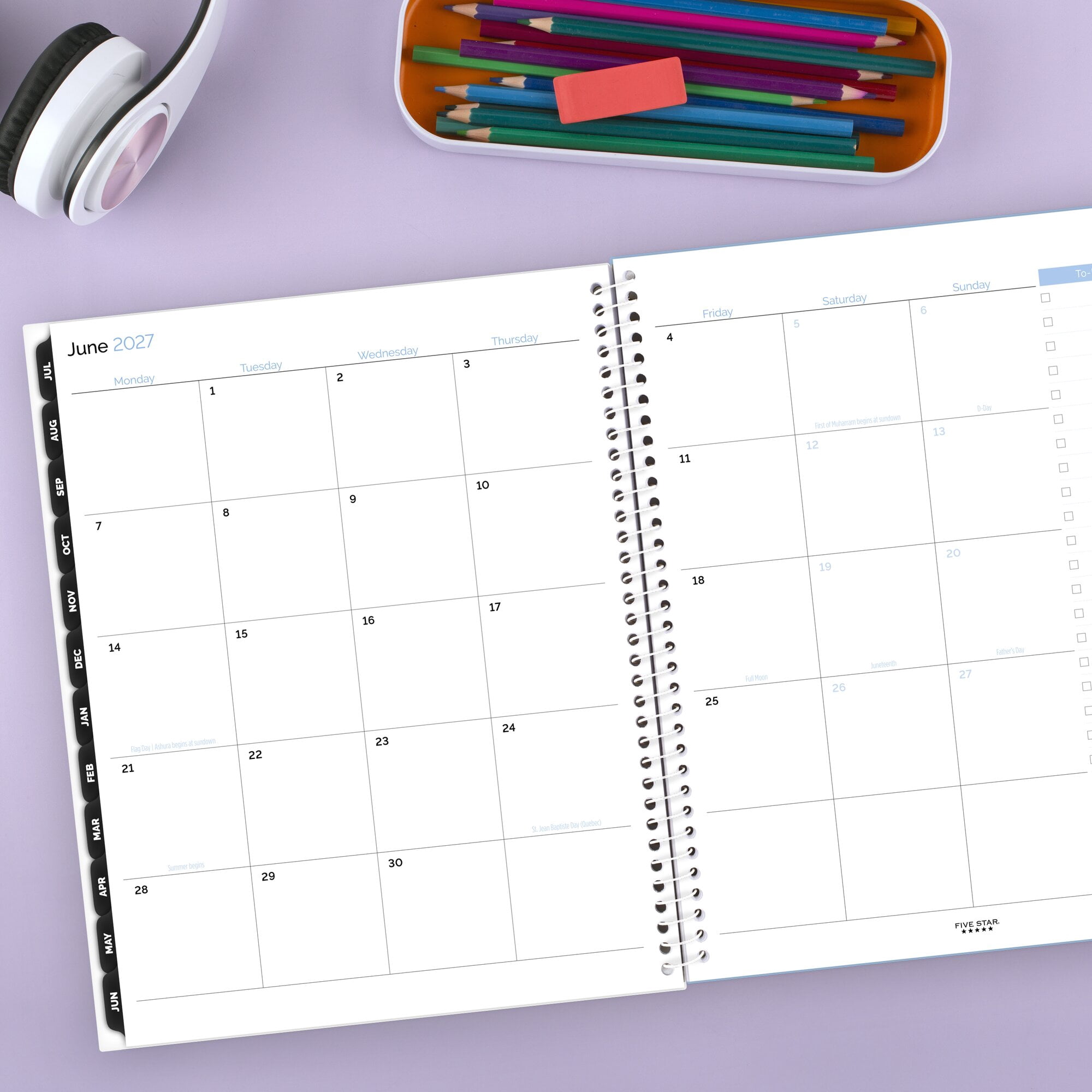 Five Star Cloud Nine Academic 2026-2027 Weekly Monthly Student Planner Plus