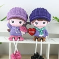 thumbnail image 4 of Juego de 2 adornos colgantes de resina para parejas | Bonitas figuras de resina de hombre y mujer de 8 x 18 cm | Decoración de escritorio para el hogar, la oficina y el dormitorio | Regalo románti, 4 of 5
