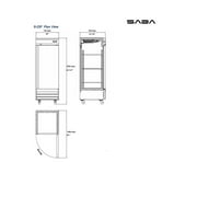 Heavy Duty Commercial 23 cu ft Solid Door Stainless Steel Upright Reach-in Freezer (1 Door)