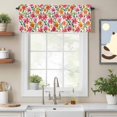 thumbnail image 2 of Valance Curtains for Windows Watercolor Flower Kitchen Curtians Window Treatment Flower Leaf Topper Curtain Rod Pocket Valances for Kitchen Bathroom Living Room 60x18in, 2 of 9