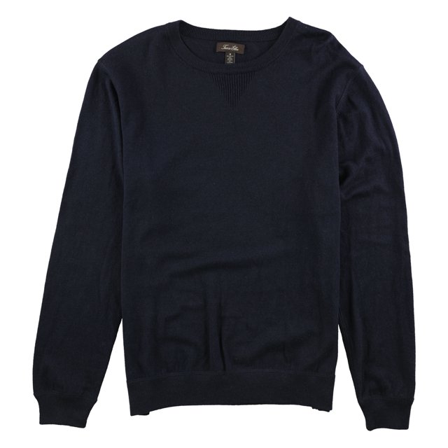 Tasso Elba Lux - Suéter con cuello redondo para hombre, color azul, mediano