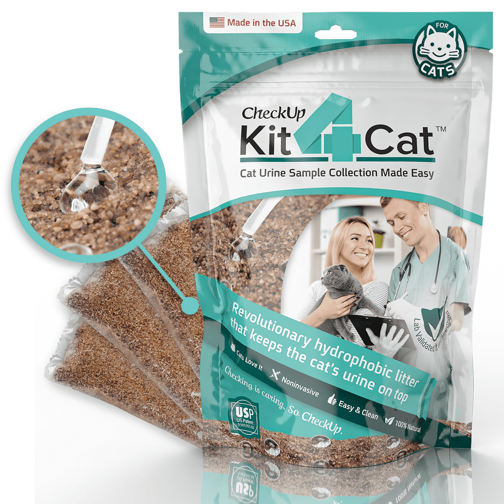 KIT4CAT 2lb Hydrophobic Litter Sand Cat Urine Sample Collection Kit