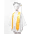 thumbnail image 2 of YONGHS Girls Graduation Gown Cap Set Kindergarten Preschool Church Robe Kids Children Uniform Outfit White 24, 2 of 7