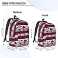 thumbnail image 3 of Naloa Buffalo Plaid Forest Canvas Backpack for Men Women Rucksack Casual Travel Daypack College Tote Satchel Bookbag for Teens-Small, 3 of 7