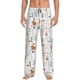 thumbnail image 2 of Lsque Fall Rabbit Print Men's Pajama Pants, Lounge Pant - Comfortable Home Wear,Elastic Waistband, Stylish Design-X-Large, 2 of 9