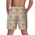 thumbnail image 2 of Lsque Mens Swim Trunks Falling Pumpkins On Car Pattern - Bathing Suit Compression Liner - Beach Swim Shorts Swimwear - (S-3XL) - Stretch Quick Dry -X-Large, 2 of 9