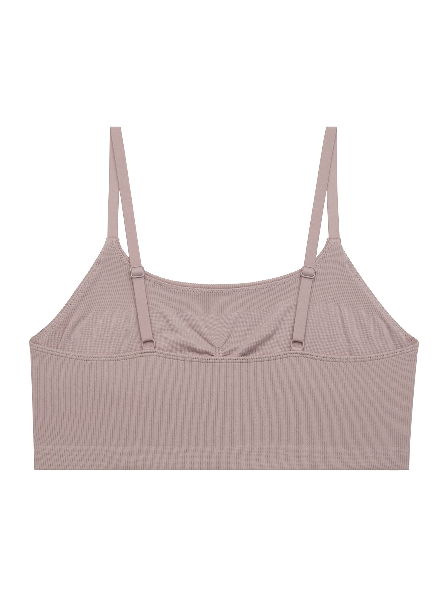 No Boundaries Women's Seamless Ribbed Cami Bralette, Sizes XS-XXXL