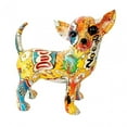 thumbnail image 2 of Graffiti Chihuahua Statue Dog Figure Spray Paint Resin Table Decoration Delicate C, 2 of 9