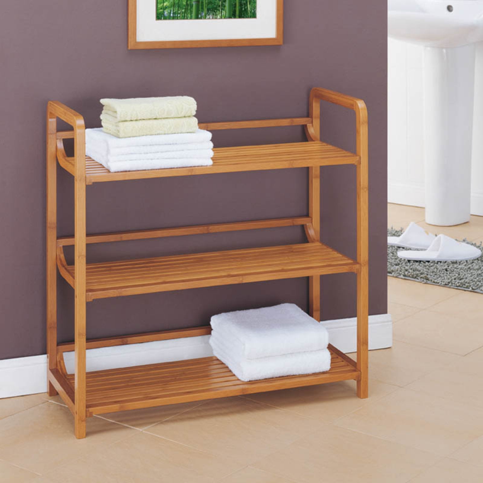 Neu Home Lohas Collection 3-Tier Shelf, Carbonized Bamboo - Walmart.com