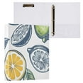thumbnail image 3 of Lemon Or Leaves 3 Ring Binders 1.5 inch Hardcover File Folders with Interior Pockets A4 Size Organizer for School Office Hospital, 3 of 8