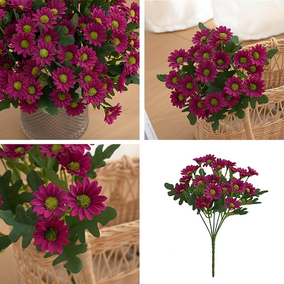 Floral Arrangement with Silk Bouquet Heads for Home Décor Flower Decoration Set Featuring 21 Head Silk Florals for Elegant Interiors