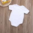 thumbnail image 5 of Seyurigaoka Unisex Baby Short Sleeve Jumpsuit, Letter Printed Casual Bodysuit, 5 of 7