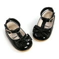 thumbnail image 3 of Baby Girls Mary Jane Flats Bowknot Prewalkers Princess Wedding Dress Shoes 0-18M, 3 of 7