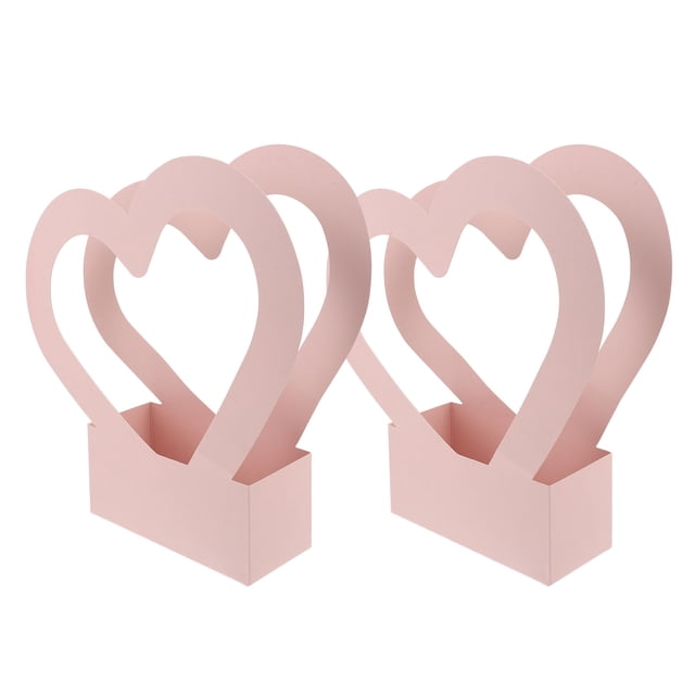 2Pcs Flower Packing Box Paper Flower Wrapping Container Handheld Flower Case