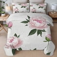 thumbnail image 3 of Davulos Quilt Set Queen Size,3 Pieces Flowers Reversible Quilt Bedding Set Vintage Microfiber Summer Bedspread Bed Coverlet for Women Man, 3 of 8
