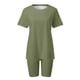 thumbnail image 3 of Conjunto deportivo de manga corta y pantalones cortos para mujer, para yoga y running - S-XXXL, 3 of 6