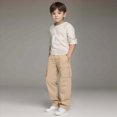 thumbnail image 2 of Gibobby Boys Pants Toddler Boys Straight-Leg Soft Pants 12 18Months 2T 3T 4T Lightweight Trousers With Side Pockets For Winter Fall Toddler Warm Sweatpants(10-11 Years,Khaki), 2 of 8