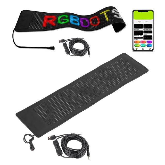 Letrero De Tienda LED Flexible, Enorme Control De Aplicación Animación De Patrón De Texto Personalizado Pantalla LED Programable Grande USB 5V Para Publicidad Para Bar Hotel