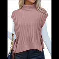 thumbnail image 2 of Chaleco Tipo Suéter para Mujer, Sin Mangas, con Lazo Lateral, Acanalado, con , Informal, Sin Camiseta. Rosa M, 2 of 10
