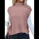 thumbnail image 2 of Chaleco Tipo Suéter para Mujer, Sin Mangas, con Lazo Lateral, Acanalado, con , Informal, Sin Camiseta. Rosa M, 2 of 10