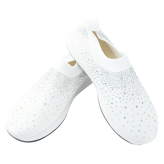 SOPOTUTU Sports Shoes For Women 1 Pair Trail Running Barefoot Shoes White Pu Rubber Breathable