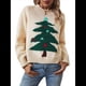 thumbnail image 2 of Suéteres Navideños para Mujer, Suéteres de Cuello Redondo, Suéteres de Larga, Ropa Navideña Festiva Albaricoque XL, 2 of 10
