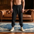 thumbnail image 2 of Aezemi Men Loose Fit Jogger Pants Drawstring Workout Pull on Elastic Waist Casual Workout Pants with Pockets Outdoor Summer Spring Sports Comfy Baggy Trousers M, 2 of 6