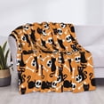 thumbnail image 4 of Throw Blanket for Couch, Cartoon Black Cat White Skull Super Soft Fuzzy Comfy Warm Throw Blanket, Cuteness Lightweight Cozy Plush Flannel Blanket & Throws for Sofa and Bed All Season, 4 of 5