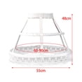 thumbnail image 7 of Women 2 Hoops Pannier Petticoat Skirt Ruffles Birdcage Hollow Out for Lolita Wedding Bridal Dress Cosplay Accessories white, 7 of 7