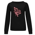 thumbnail image 4 of Camiseta de manga larga suelta con cuello redondo y estampado informal a la moda para mujer, blusa, sudaderas sin capucha Pompotops  FGAJ18685, 4 of 4