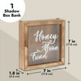 thumbnail image 4 of Juvale Wooden Honeymoon Fund Box - Rustic Wedding Decor Accent - Freestanding & Wall-Mounted Card Box for Honeymoon - Registry Must-Haves - 7 x 7 x 1.8 in, White, 4 of 10