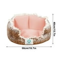 thumbnail image 3 of Pet Sofa Bed for Small and Medium Dogs Cats | Tech Cloth Kennel Sofa | Soft High Density Foam | Non-Slip Bottom | Removable Washable Cover | 50x40x30cm | All Season | Coffee Color, 3 of 5