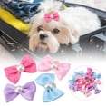 thumbnail image 4 of 20 piezas lindos acesorios para el cuidado de mascotas, perro Pequeño Cachoro Puntos imitación perla Patrón de Lago cuerda para el pelo Banda para el pelo para perros gatos gatos gatos, 4 of 7