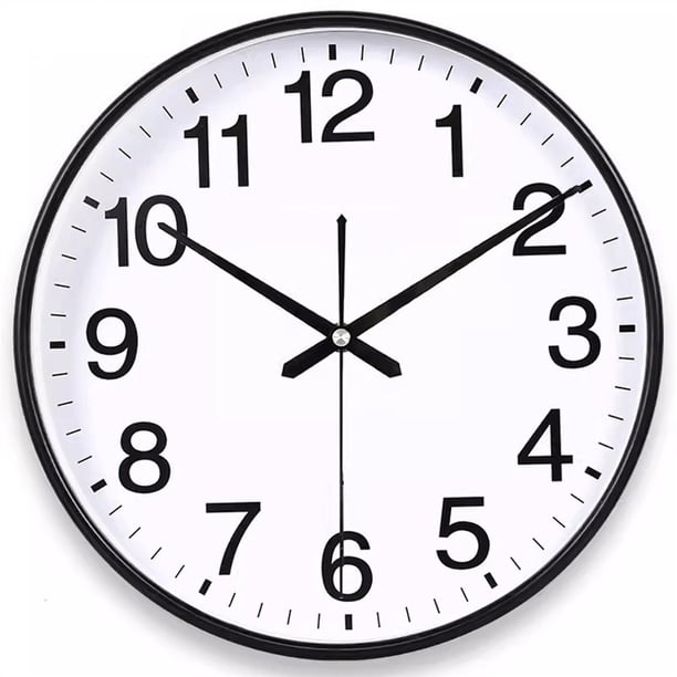 Reloj de pared silencioso, reloj de pared de moda, reloj de dormitorio, sala de estar, oficina, reloj de cuarzo simple, reloj electrónico, adecuado for sala de estar, estudio, dormitorio, oficina.