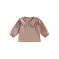 thumbnail image 1 of xiaxaixu T-Shirts Doux pour Enfants Filles Col Poupée Manches Longues Printemps Automne Mode Décontractée, 1 of 8