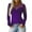 Purple, variant on hgsbede Womens Casual O-Neck Tops Long Sleeve Hollow Out Slimming Blouse T-Shirt