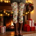 thumbnail image 2 of Puliio Christmas Leggings For Women Cute Crtoon Cat Print Holiday Cozy Stretch Soft High Waist Pants Winter Thermal Casaul Tummy Control Yoga Workout Running Tights,Pink,XXL, 2 of 4