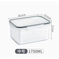 thumbnail image 3 of weibbin Plastic Produce Storage Containers with Lids and Colander Stackable Food Storage Bins for Vegetable Fruit Berry Lettuce Fridge Containers 1PC, 3 of 7