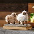 thumbnail image 5 of Melrose International Sheep (Set of 6) 4"H, 4.5"H Resin/Faux Fur, 5 of 6