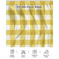thumbnail image 5 of Yellow Gradient Wrap Around Bed Skirts for Queen Bed 16" Drop,Bed Skirt with Adjustable Elastic Belt Dust Ruffle Bed Valance for Bedroom Hotel Farm Plaid Buffalo Checkered Gingham Bed Frame Cover, 5 of 7