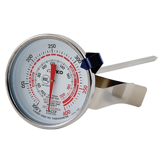 Deepfry/Candy Thermometer, 2" Dial, 5" Probe