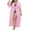Pink, variant on Diufon Womens Long Outerwear Solid Color Lace Patchwork Hollow-Out Cardigan Short Sleeve Lace-Up Coats